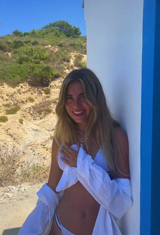 2. Sexy Aitana Soriano in White Bikini in the Sea