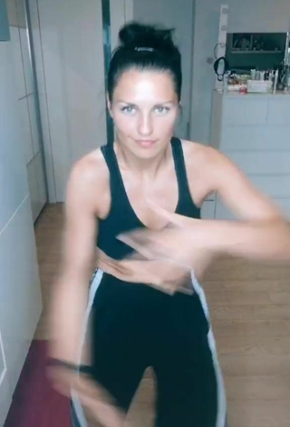 3. Sexy Anna Zuch in Black Sport Bra