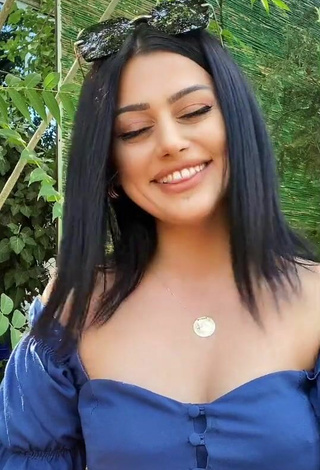 Sexy Arzu Kalkan in Blue Top