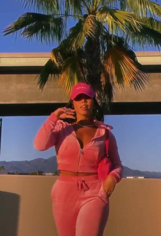 5. Sexy Asia Monet Ray in Pink Crop Top in a Street