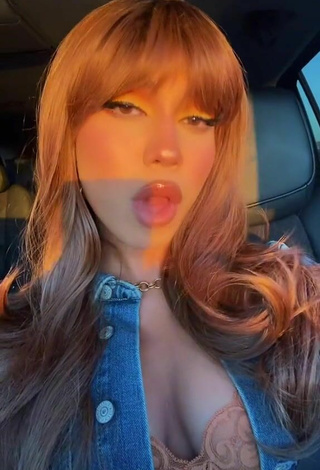 Sweetie Asia Monet Ray Shows Cleavage in a Car
