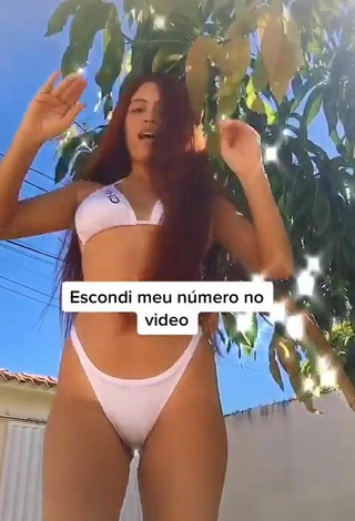 3. Sexy Brenda Campos in White Bikini