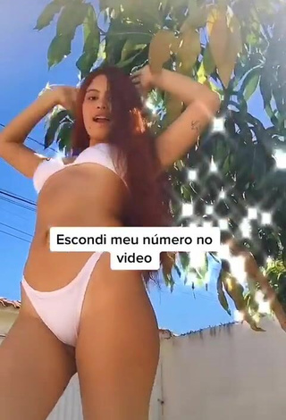 6. Sexy Brenda Campos in White Bikini
