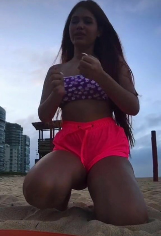 5. Sweetie Brenda Campos in Floral Bikini Top at the Beach