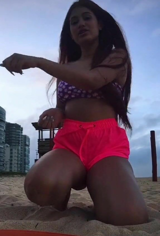 6. Sweetie Brenda Campos in Floral Bikini Top at the Beach