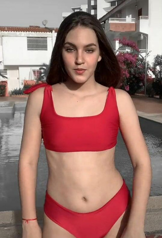 5. Hot Diana Collins in Red Bikini at the Swimming Pool