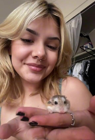 3. Sexy Eggthehamsterr Shows Cleavage in Grey Top