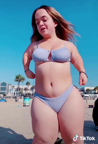 5. Beautiful Emmalia Razis in Sexy Grey Bikini at the Beach and Bouncing Boobs