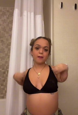 5. Hot Emmalia Razis Shows Cleavage in Black Bikini Top and Bouncing Tits