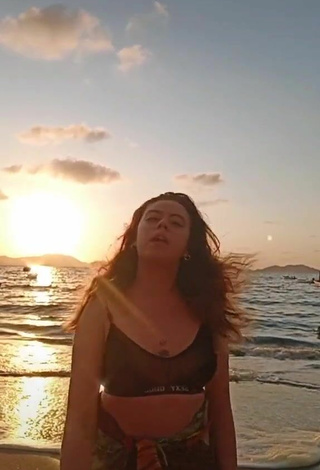 2. Hot Epril Saliz in Black Bikini Top at the Beach