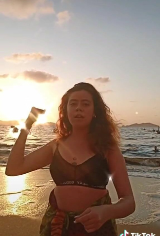 4. Hot Epril Saliz in Black Bikini Top at the Beach