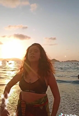 6. Hot Epril Saliz in Black Bikini Top at the Beach