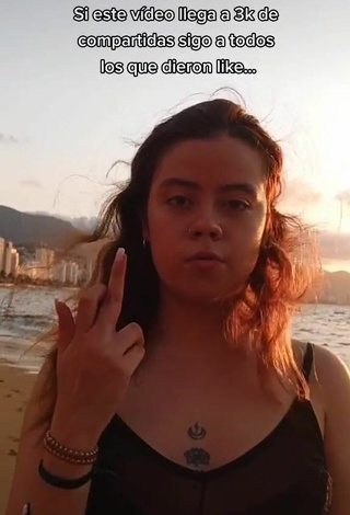 5. Sexy Epril Saliz in Black Bikini Top at the Beach