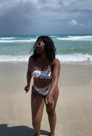 4. Sexy Airionna Lynch Shows Cleavage in Bikini at the Beach