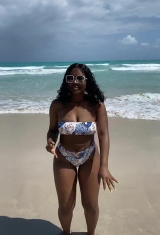 5. Sexy Airionna Lynch Shows Cleavage in Bikini at the Beach