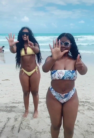4. Beautiful Airionna Lynch  at the Beach with  Bouncing Boobs