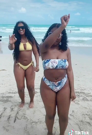 5. Beautiful Airionna Lynch  at the Beach with  Bouncing Boobs