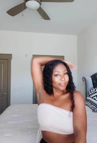 3. Really Cute Airionna Lynch in White Crop Top and Bouncing Boobs