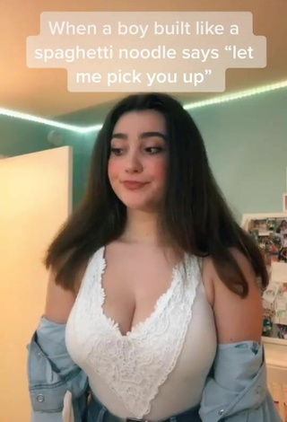Simone is Showing Magnificent Cleavage