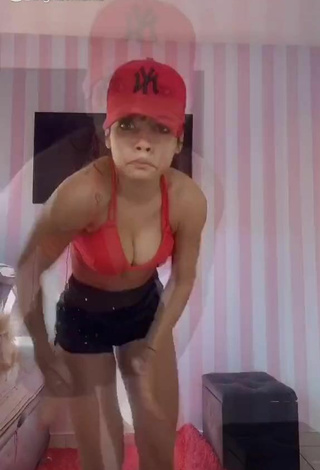 4. Hottie Ingrid Muniz Shows Cleavage in Red Bikini Top