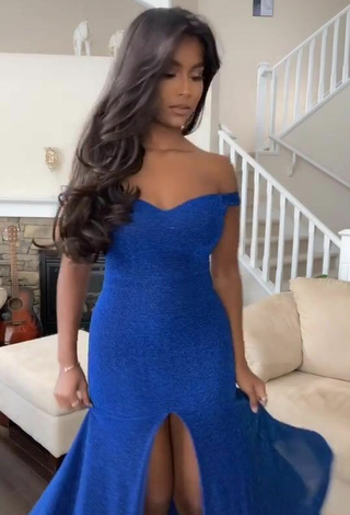 3. Beautiful Ishini W in Sexy Blue Dress