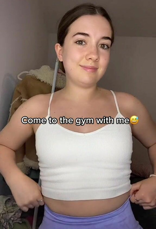 Hot Bella Hill in White Crop Top while doing Fitness Exercises