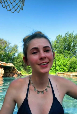 Sexy Lexi Smith in Black Bikini Top at the Swimming Pool