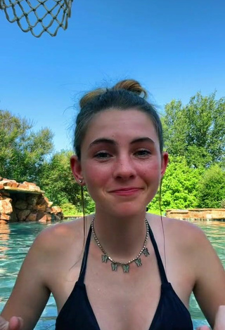6. Sexy Lexi Smith in Black Bikini Top at the Swimming Pool