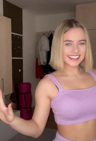 Sexy Isabell Mill in Purple Crop Top