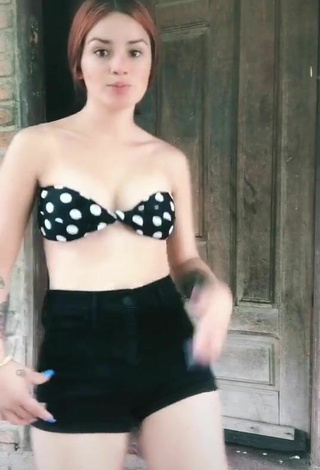 1. Cute Julietaderomeo in Polka Dot Bikini Top