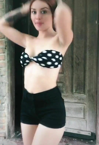 2. Cute Julietaderomeo in Polka Dot Bikini Top