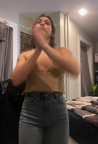 6. Cute Lilratpiss in Crop Top No  Bra and Bouncing Tits