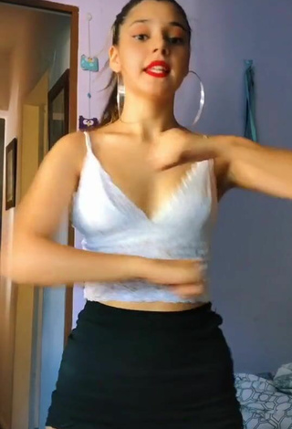 6. Beautiful Luciana in Sexy White Crop Top