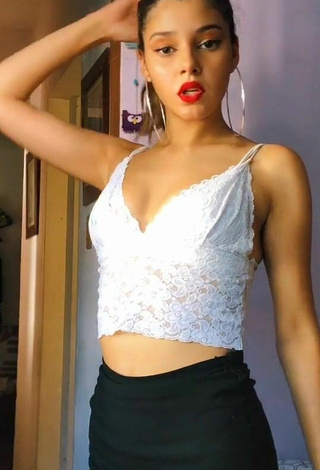1. Sweetie Luciana in White Crop Top