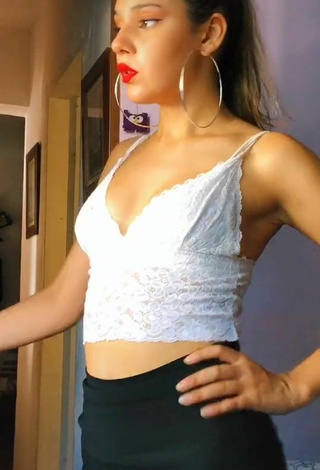 2. Sweetie Luciana in White Crop Top