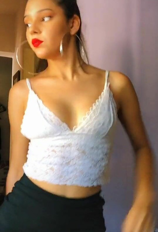 6. Sweetie Luciana in White Crop Top