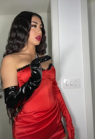 5. Sexy Melinda Ademi in Red Corset