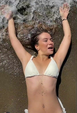 4. Sexy Melodi Özerdem in White Bikini at the Beach