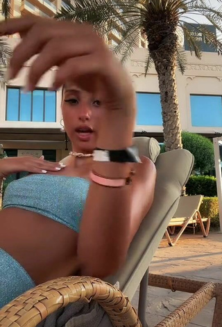 6. Sexy Melya Ghou in Blue Bikini