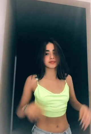 Sexy Michelle Guzmán in Lime Green Top