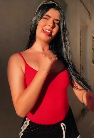 Sexy Gabrielle Motta in Red Top