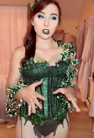 1. Sexy Ari in Green Corset