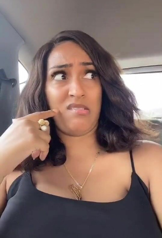6. Beautiful Juliet Ibrahim Shows Cleavage in a Car