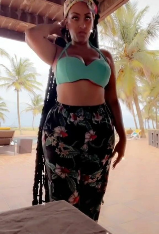 4. Sexy Juliet Ibrahim Shows Cleavage in Bikini Top
