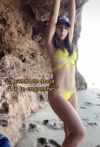 Sweetie Sasha Prachas in Yellow Bikini at the Beach