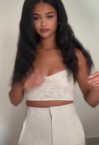 2. Sexy Sidney in White Crop Top