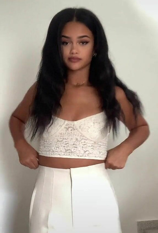 3. Sexy Sidney in White Crop Top