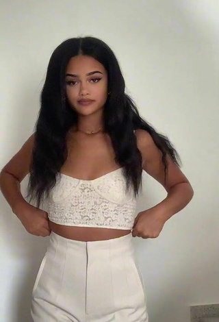 4. Sexy Sidney in White Crop Top