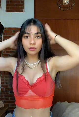 Sexy Sofi Tirado in Red Crop Top