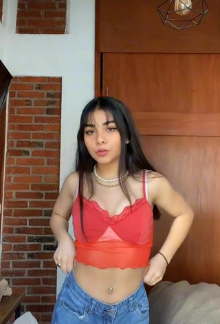 3. Sexy Sofi Tirado in Red Crop Top